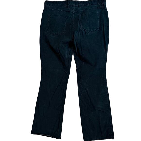 Eddie Bauer Women’s 16 Teal Blue Corduroy Pants Curvy Bootcut Mid Rise - Picture 3 of 9